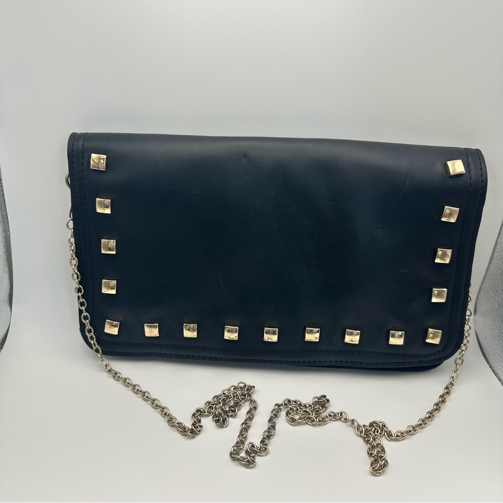 Miztique Black Studded,  Chain Cossbody Purse